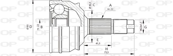 OPEN PARTS Nivelsarja, vetoakseli CVJ5224.10